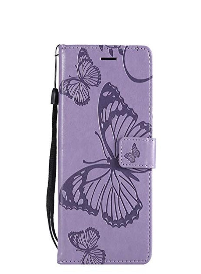 TELETEL Diva Series Butterfly Embossing Pu Leather Flip Wallet Case Cover with Card Holder | Magnetic Closure (Purple) for Redmi Note 11 & Redmi Note 11S - Image 1