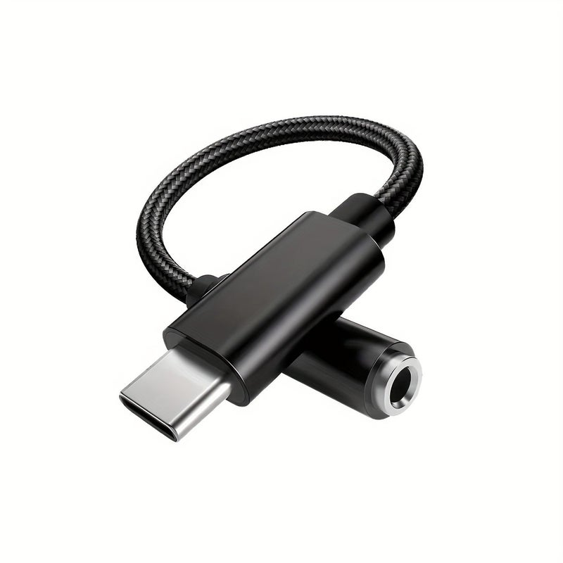 أسود محول USB-C إلى 3.5 مم صوتي لهواتف أندرويد للموسيقى - Image 5