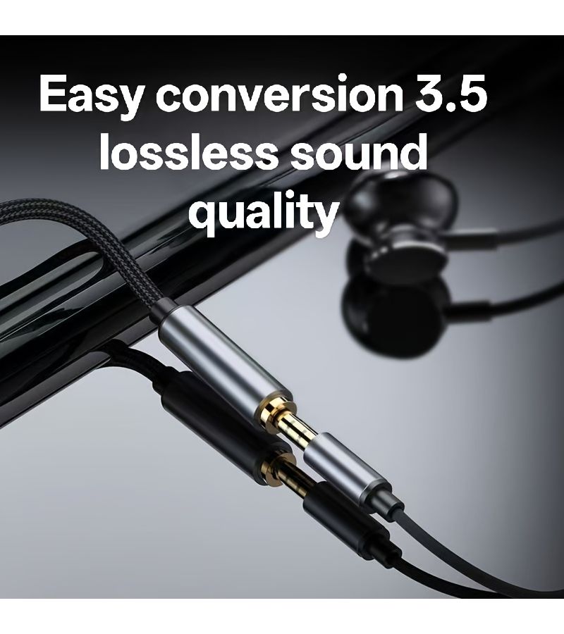 أسود محول USB-C إلى 3.5 مم صوتي لهواتف أندرويد للموسيقى - Image 4