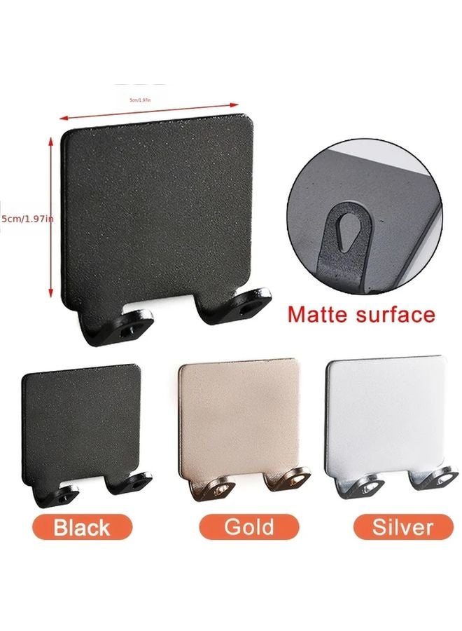 2pcs Black Wall Mounted Shaver Holder Free Punch Storage Hook Bathroom Kitchen - Image 4