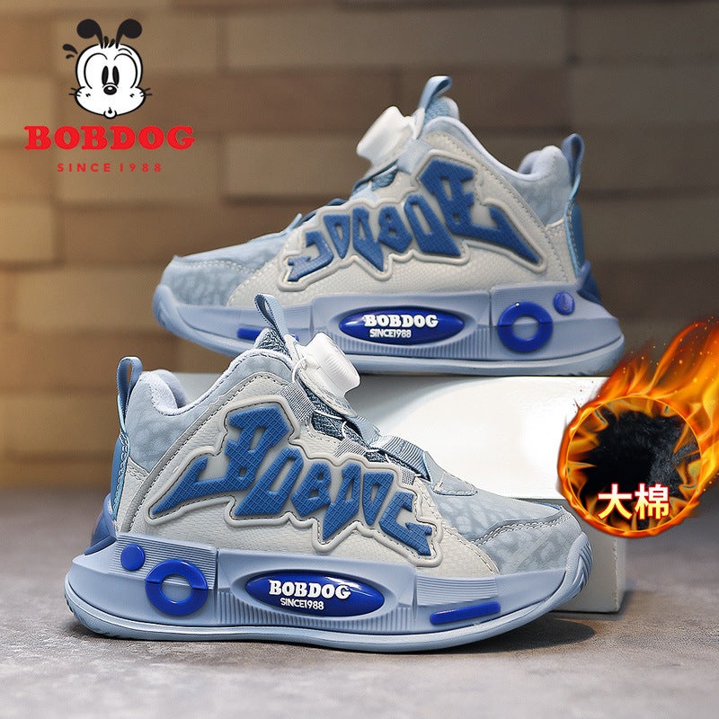 Babu Bean 2024 Warm Cotton Shoes Boys Shoes Winter Shoes Thickened Fleece-Lined Middle And Large Children Children Boys Sneaker - Image 4
