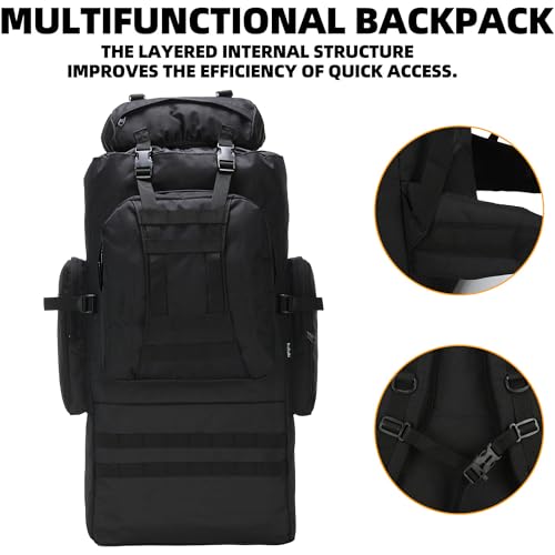 King'sGuard 100L Camping Hiking Backpack Molle Rucksack Military Camping Backpacking Daypack - Image 5