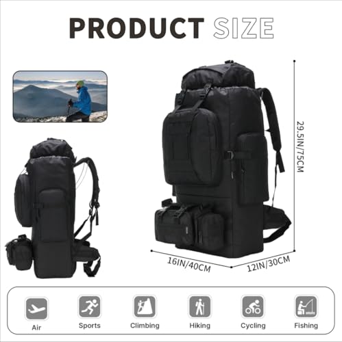 King'sGuard 100L Camping Hiking Backpack Molle Rucksack Military Camping Backpacking Daypack - Image 2