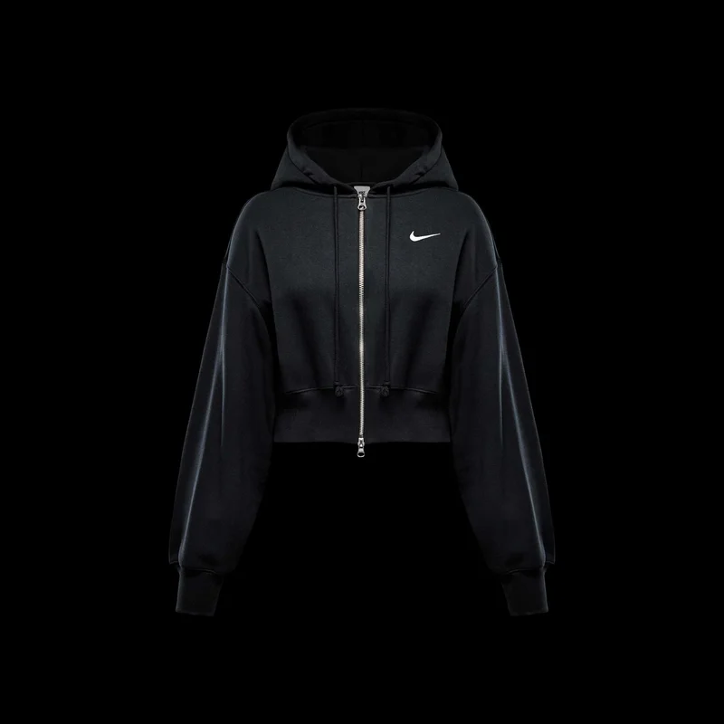 Nike Black Women's Sportswear Phoenix Full-Zip Hoodie for Women | Best Price UAE