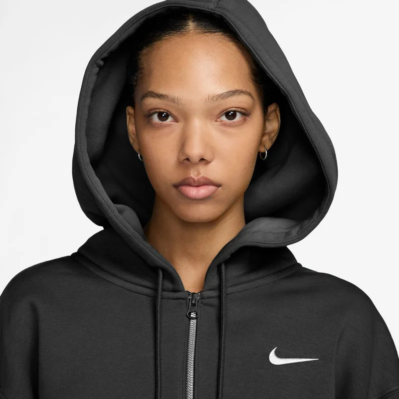 Nike Black Women's Sportswear Phoenix Full-Zip Hoodie for Women | Best Price UAE