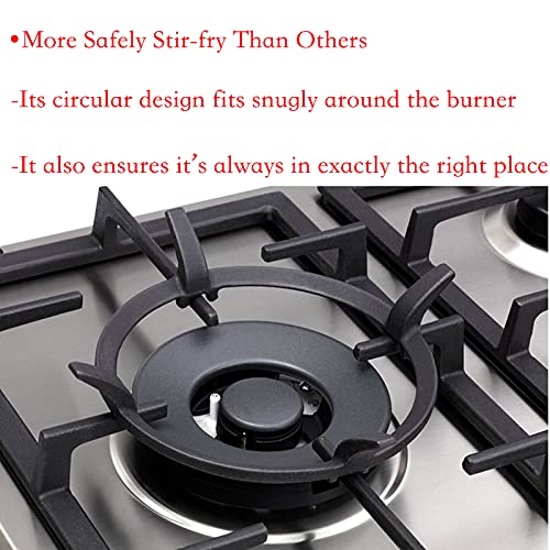 Charbrofire Wok Ring, Wok Support Ring Gas Stove Parts Compatible with GE Stove Cast Iron Burner Grate Stand W10216179 Whirlpool Kitchenaid Samsung Bosch Jenn Air Kitchen 7 Inch Stove Accessories - Image 3