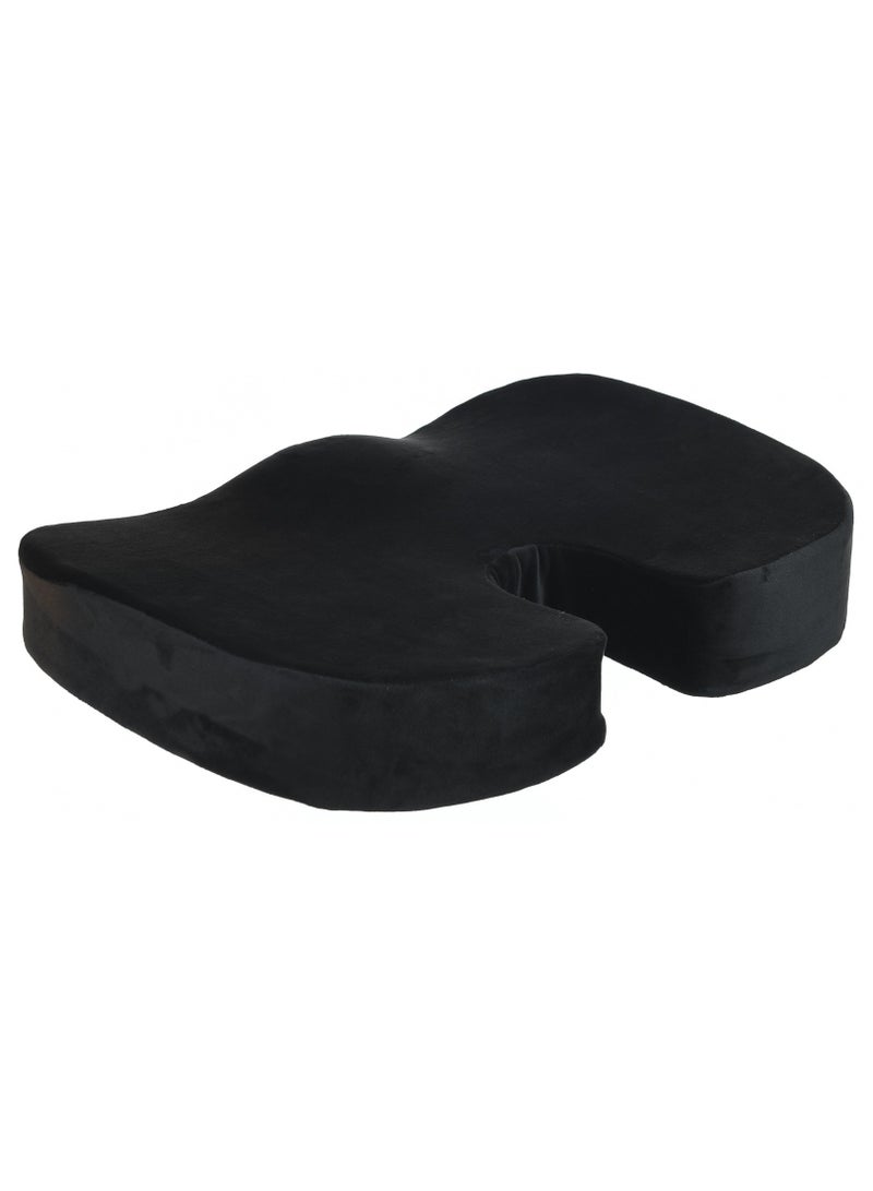 Max Comfort Seat cushion for fistula and lower back pain relief, memory foam, by Max Comfort, black  - Image 1