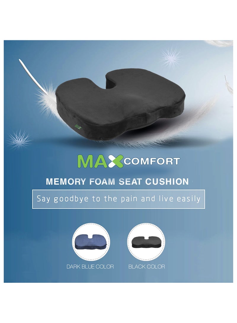 Max Comfort Seat cushion for fistula and lower back pain relief, memory foam, by Max Comfort, black  - Image 4