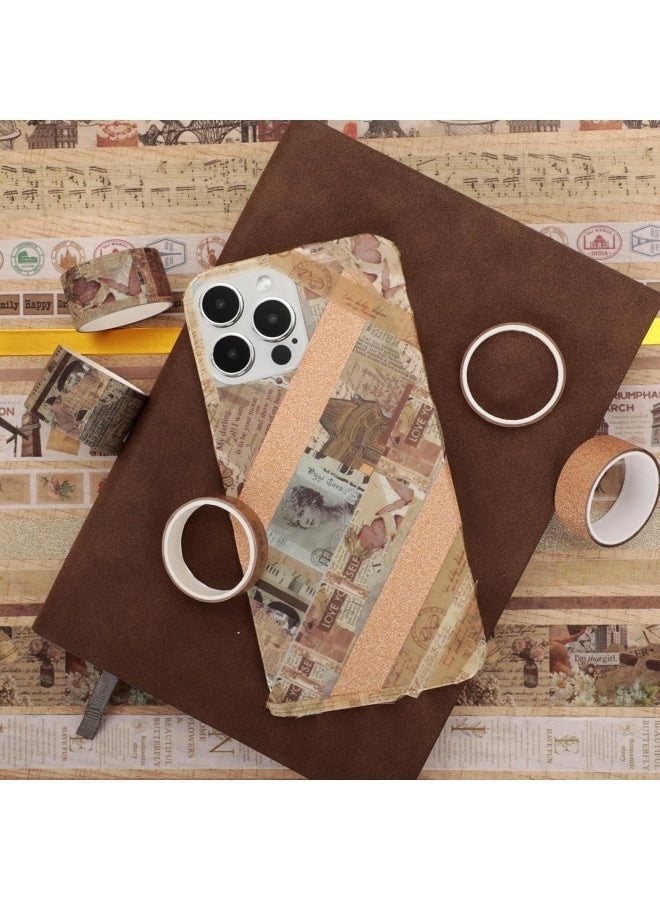 Vintage Medieval Washi Tape Set - 24 pcs Retro Decorative Tapes for Scrapbooking, Junk Journal, Bullet Journaling, DIY Crafts and Gift Wrapping - Image 4