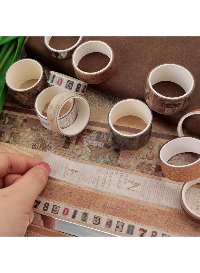 Vintage Medieval Washi Tape Set - 24 pcs Retro Decorative Tapes for Scrapbooking, Junk Journal, Bullet Journaling, DIY Crafts and Gift Wrapping - Image 5