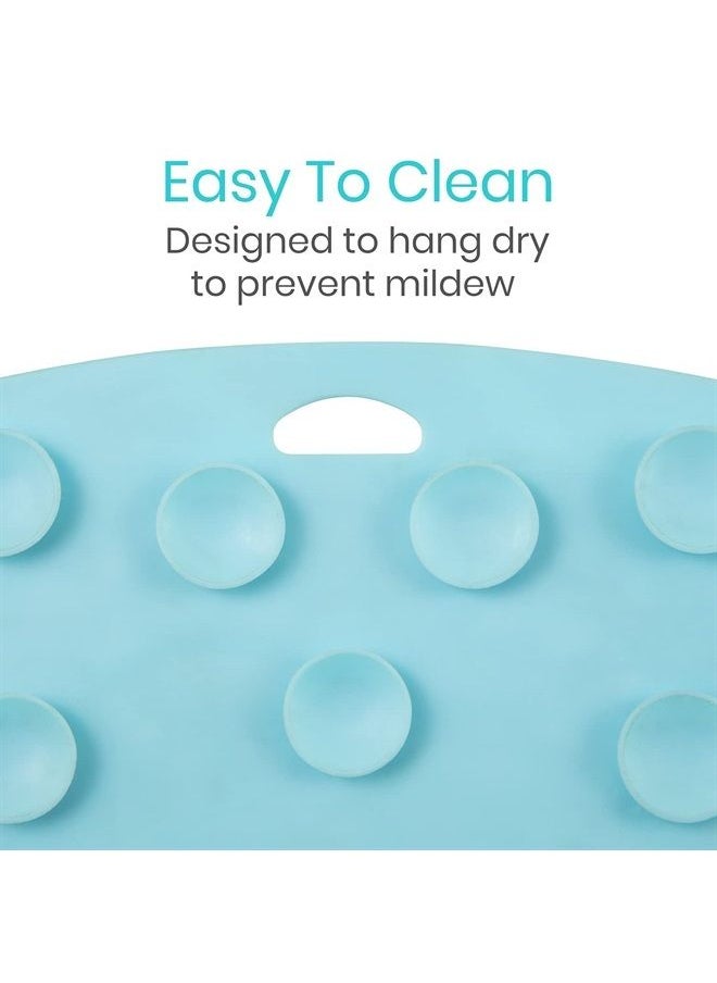 VIVE - Foot Scrubber for Use in The Shower - Feet Cleaner for Dead Skin with Pumice Stone - Massager and Brush Exfoliating - Callus Remover, Improve Circulation and Relieves Pain - Nonslip Suction Cups - Image 1