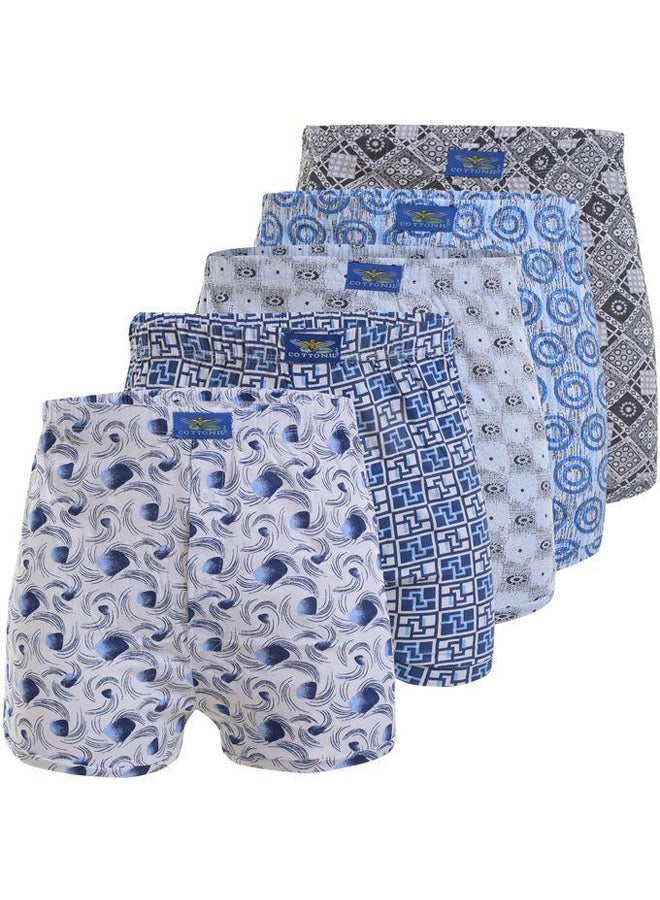 Set Of (5) Printed Boxer