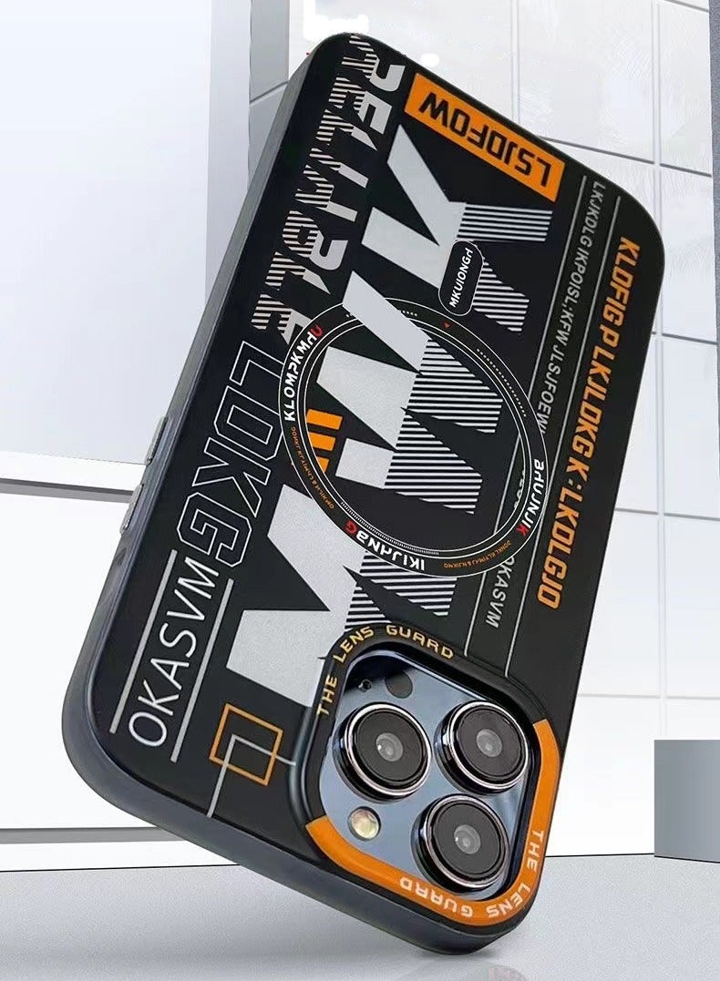 Color Fans Magnetic Case for iPhone 15 Pro Max Compatible with MagSafe Slim Protective Translucent Matte Phone Cover Matte Black - Image 5