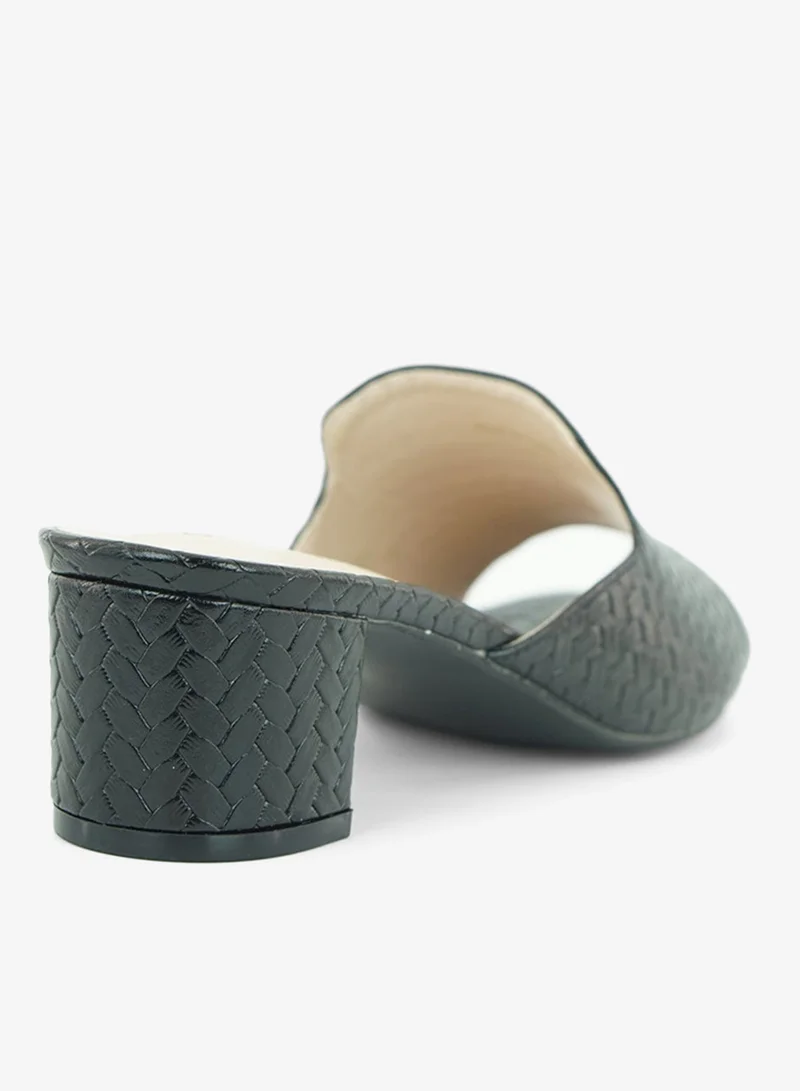 Zayna Black 221-309 Zayna Ladies Classic Low Block Slides 18F8827-0629 Black for Women | Best Price UAE