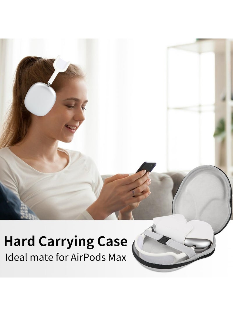Smart Hard Case for AirPods Max, Waterproof, Sleep Mode Design, Protective Portable Travel Storage Bag, Hard Shell Carrying Case Compatible with Apple AirPods Max Accessories - Image 2