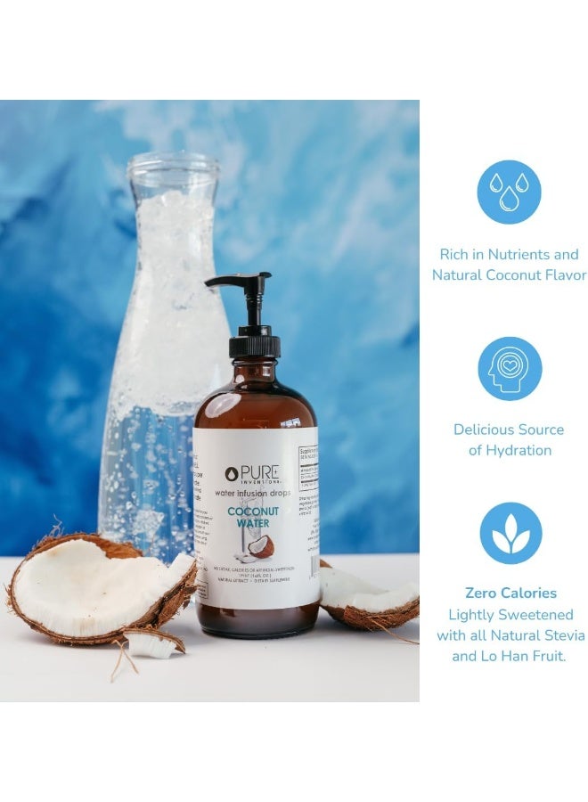 Pure Inventions Coconut Water - Water Infusion Drops - No Sugar, Calories, or Artificial Sweeteners - 500 servings - 16oz Bottle - Image 2