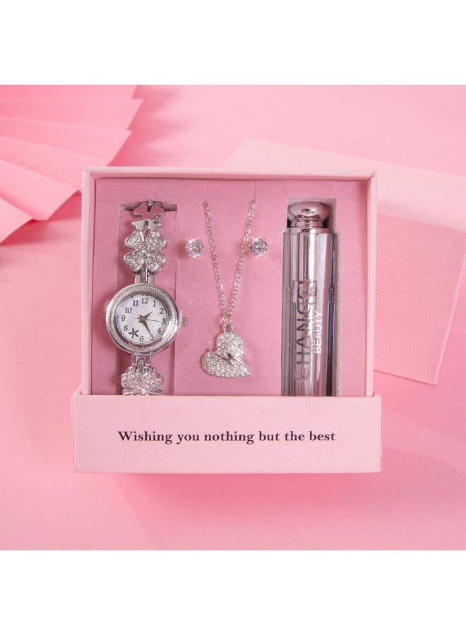 Valentine's Day, Mother's Day Gift For Girlfriend: Luxury Watch, High-end Necklace, Lipstick, Earring Set, Gift For Best Friend's Birthday