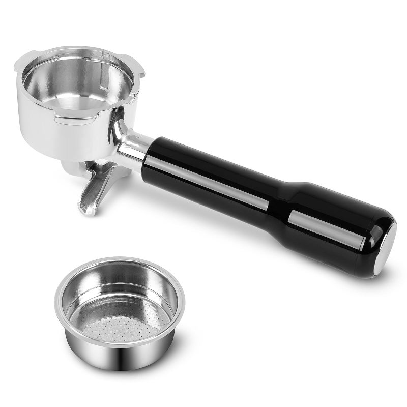 fogkay 51mm Stainless Steel Portafilter with Double Spouts for CM5418, 3 Ears Portafilter with Portafilter Basket Removal Tool Compatible for CASABREWS CM5418, 3700Essential and 5418Pro - Image 1