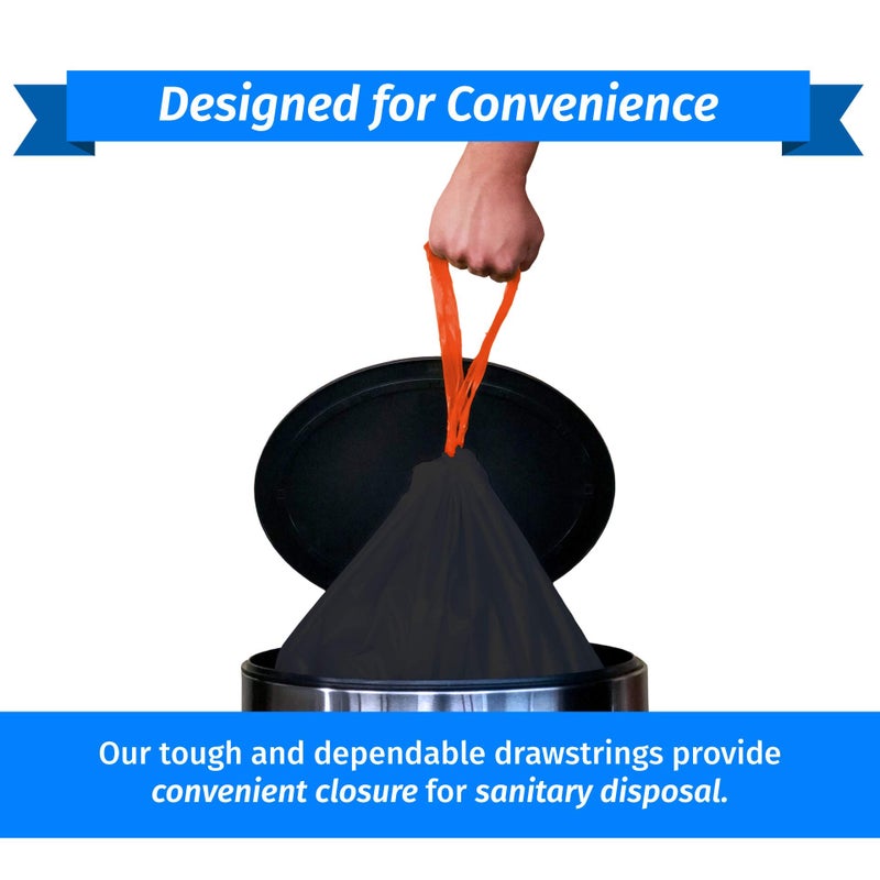 Reli. 39 Gallon Trash Bags Drawstring (100 Count) Large 39 Gallon Heavy Duty Drawstring Trash Bags, Garbage 39Gal Capacity, Lawn Leaf (39Gal, Black) - Image 2