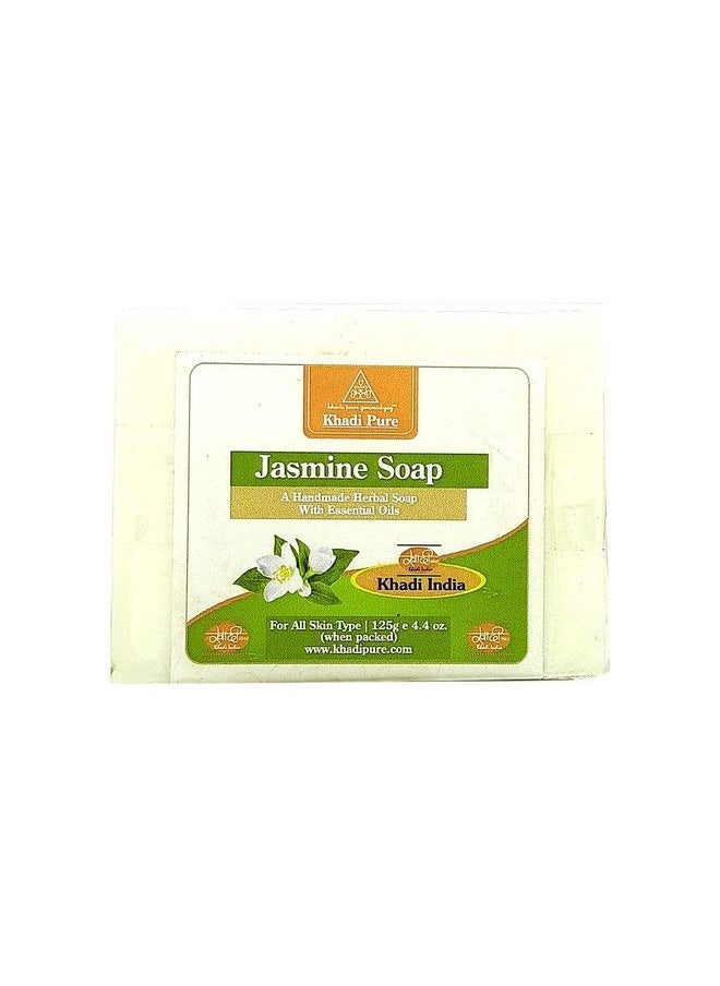 Khadi Pure Gramodyog - Herbal Jasmine Soap 125G - Image 1