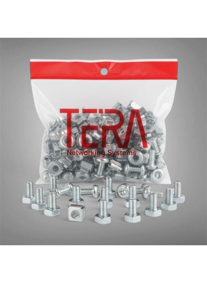 25 PCS Mesh Racks Screw and Nuts For Networking Hardware Installation. - Image 1