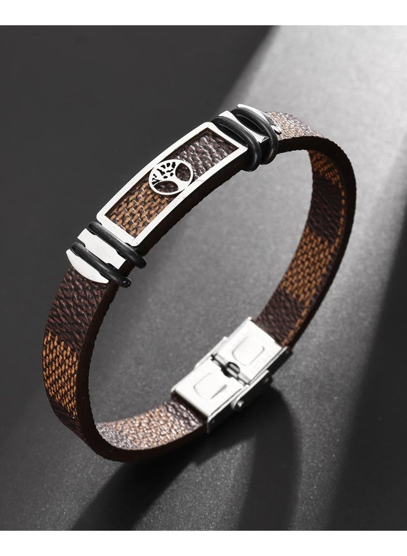 Fashionable Wide Faux Leather Bracelet for Men – Trendy & Stylish Hand Ornament - Image 4