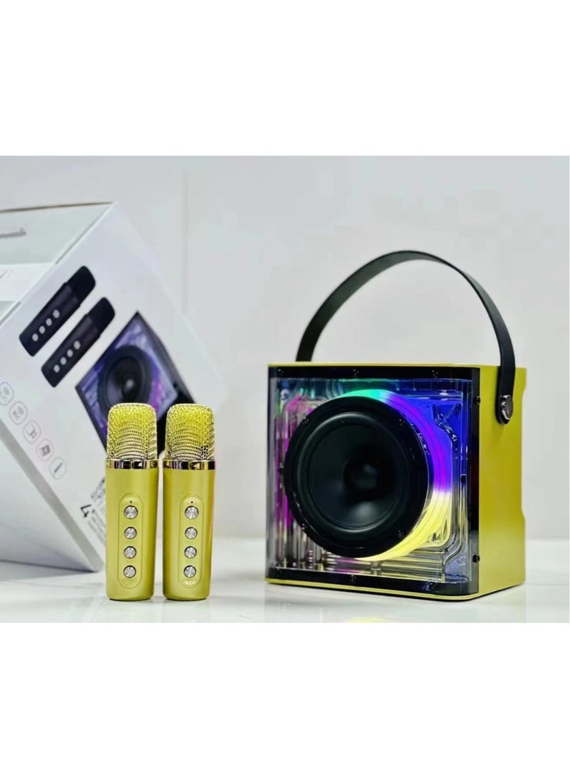 Transparent Bluetooth Microphone Loudspeaker with Subwoofer, Your Ultimate Music Center for Family Parties and Boombox Extravaganzas - Image 2