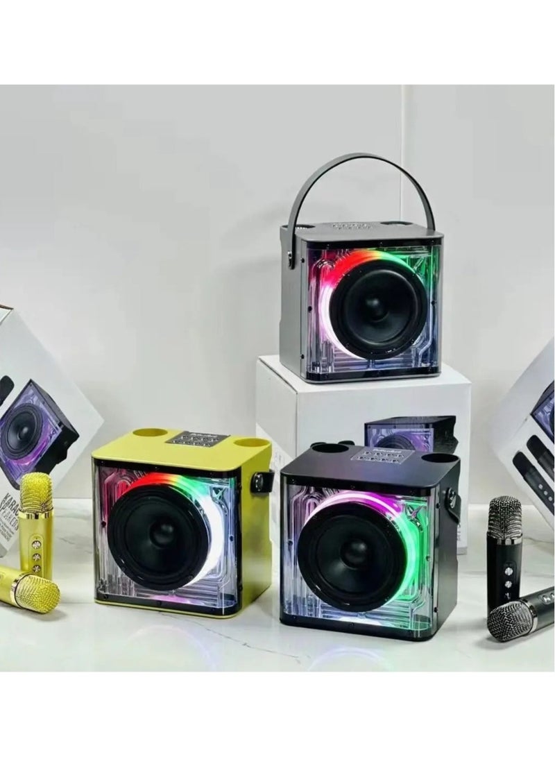 Transparent Bluetooth Microphone Loudspeaker with Subwoofer, Your Ultimate Music Center for Family Parties and Boombox Extravaganzas - Image 5