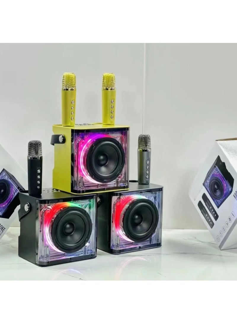 Transparent Bluetooth Microphone Loudspeaker with Subwoofer, Your Ultimate Music Center for Family Parties and Boombox Extravaganzas - Image 4