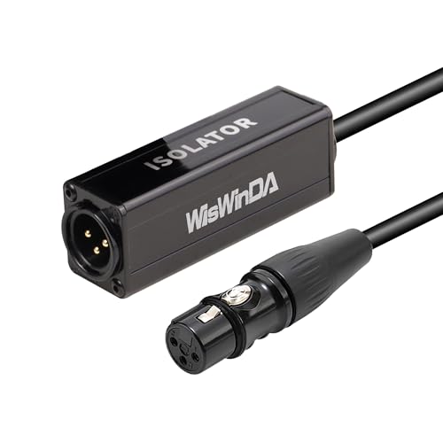 WisWinDa 3Pin XLR HiFi Stereo Audio Isolation Box Ground Loop IsolatorNoise FilterHum Eliminator Buildin Dual Audio Transformers for Audio System Eliminate HumBuzzing Noise XLR MaleFemale - Image 1