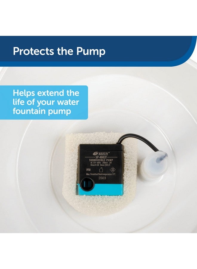 بيت سيف فلاتر رغوية بديلة لـ PetSafe Drinkwell - متوافقة مع نوافير PetSafe المصنوعة من السيراميك والفولاذ المقاوم للصدأ لموزعات المياه للحيوانات الأليفة، عبوة من قطعتين (PAC00-13711) - Image 4