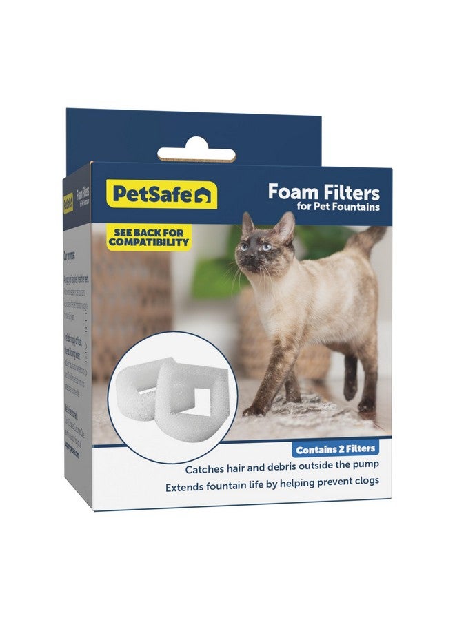 بيت سيف فلاتر رغوية بديلة لـ PetSafe Drinkwell - متوافقة مع نوافير PetSafe المصنوعة من السيراميك والفولاذ المقاوم للصدأ لموزعات المياه للحيوانات الأليفة، عبوة من قطعتين (PAC00-13711) - Image 1