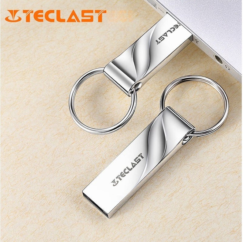 TECLAST The Teclast NEX series silver USB 2.0 metal flash drive is suitable for business and office use. - Image 1