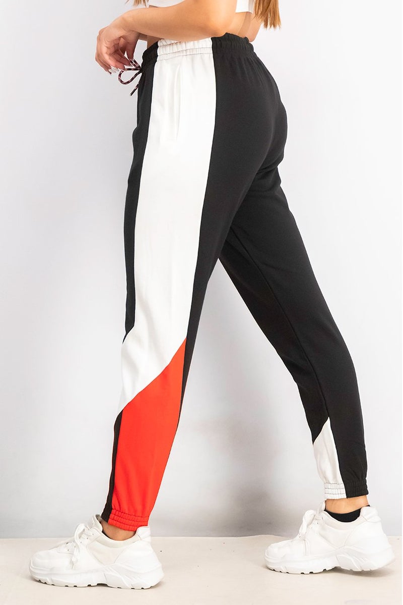 PUMA سروال تدريب عادي للنساء، أسود وأبيض - Image 3