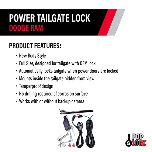 Pop & Lock – Power Tailgate Lock for Dodge Ram 1500 Fits Models 2010 to 2015, Dodge Ram2500 & Dodge Ram 3500 Fits Models 2010 to 2015 (PL8350) - Image 3
