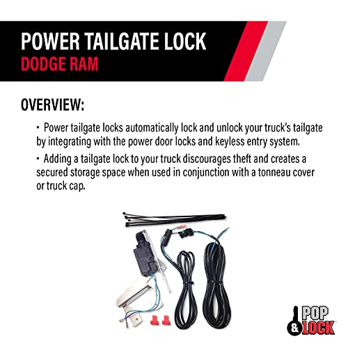 Pop & Lock – Power Tailgate Lock for Dodge Ram 1500 Fits Models 2010 to 2015, Dodge Ram2500 & Dodge Ram 3500 Fits Models 2010 to 2015 (PL8350) - Image 4
