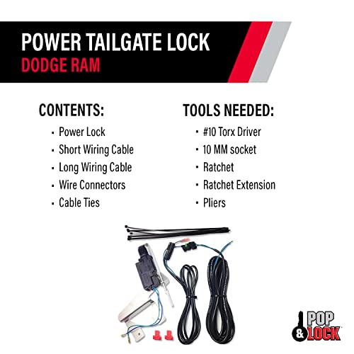 Pop & Lock – Power Tailgate Lock for Dodge Ram 1500 Fits Models 2010 to 2015, Dodge Ram2500 & Dodge Ram 3500 Fits Models 2010 to 2015 (PL8350) - Image 5