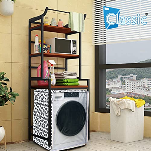 Classic® Front Load Washing Machine Cover Suitable for Bosch 5.5 Kg & 6 Kg (50cmsX63cmsX81cms, Black & White) - Image 2