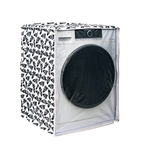 Classic® Front Load Washing Machine Cover Suitable for Bosch 5.5 Kg & 6 Kg (50cmsX63cmsX81cms, Black & White) - Image 1