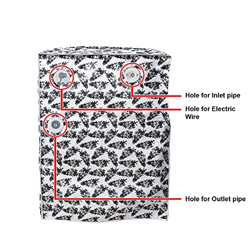 Classic® Front Load Washing Machine Cover Suitable for Bosch 5.5 Kg & 6 Kg (50cmsX63cmsX81cms, Black & White) - Image 5