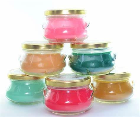 Scented Candles 1 Jasmine Flavor Home Made with Gold lid for Rooms Home Gift for Special one Gift for Family its a cented Candle of 200ml Matka Glass jar with Gold lid Upto 45hrs  - Image 2