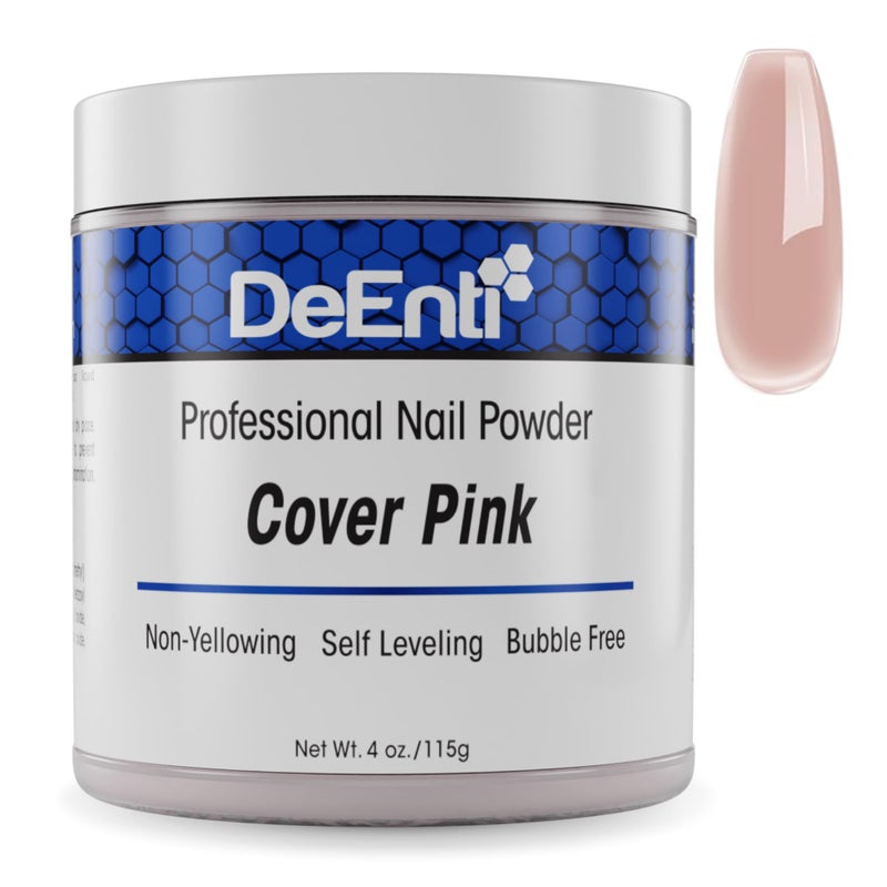 DeEnti Acrylic Nail Powder - 4oz Cover Pink|Professional Grade, Bubble-Free Acrylic Powder for Nails | Long-Lasting, Chip-Resistant Nail Acrylic Powder for Carving, Extensions & Fake Nails - Image 1
