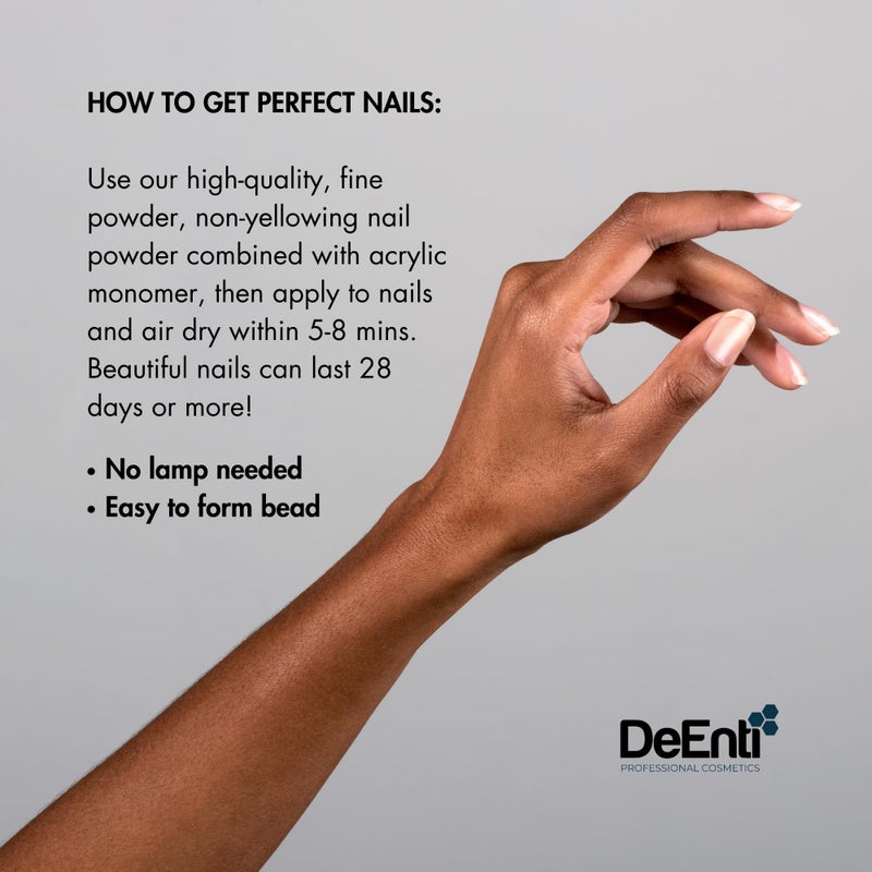 DeEnti Acrylic Nail Powder - 4oz Cover Pink|Professional Grade, Bubble-Free Acrylic Powder for Nails | Long-Lasting, Chip-Resistant Nail Acrylic Powder for Carving, Extensions & Fake Nails - Image 2