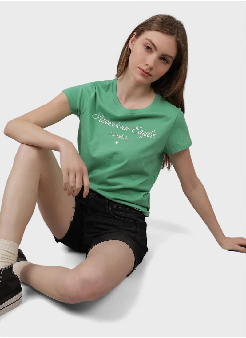 امريكان ايجل Graphic Crew Neck T-Shirt
