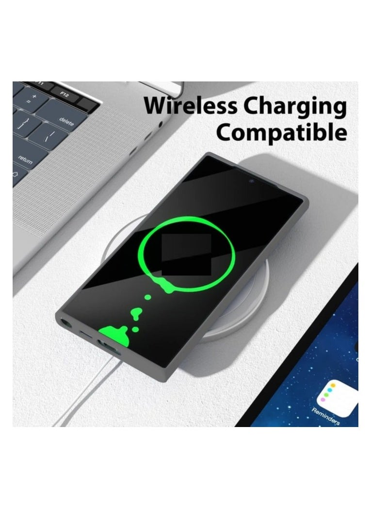 Protect PROTECT Premium Silicon Magnetic Phone Case for Samsung S25 Ultra | Grey, Anti-Scratch, Full Protection, Wireless Charging Compatible, High Quality – Model: SMS25UGRY  - Image 2
