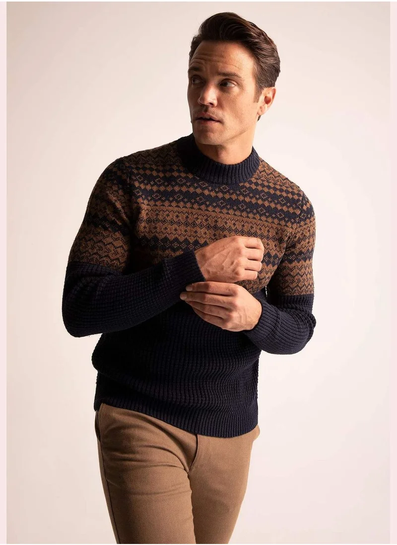 DeFacto Man Mock Turtle Neck Tricot Pullover