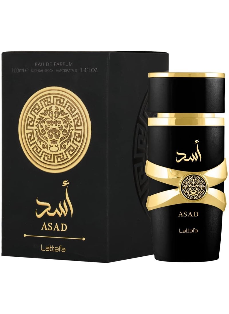 Lattafa - Lattafa Asad Long Lasting Fresh Oud & Musk Unisex Perfume Spray 100ml Eau de Parfum (Pack of 1) - Image 1