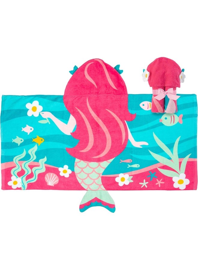 Stephen Joseph Stephen Joseph girls HOODED TOWEL, Mermaid, 46 X24 US  - Image 1