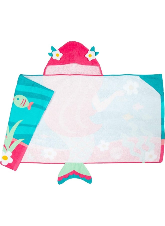 Stephen Joseph Stephen Joseph girls HOODED TOWEL, Mermaid, 46 X24 US  - Image 2