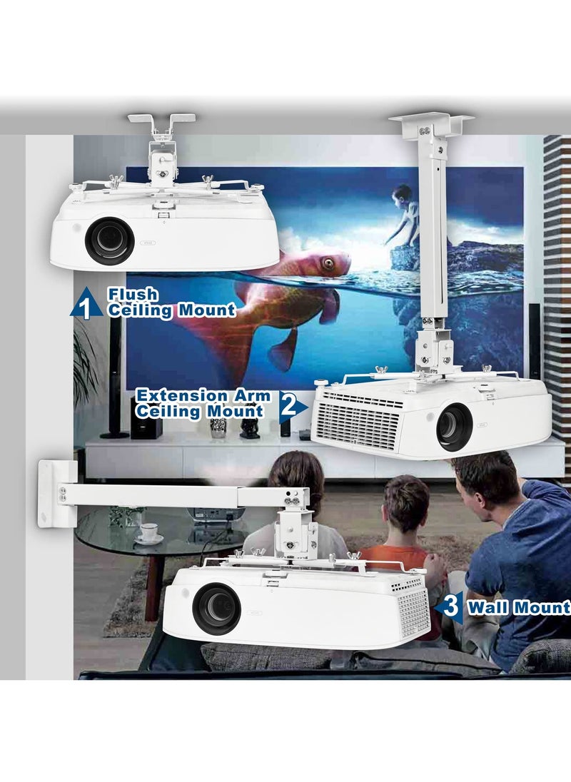 FlashHawk Universal Projector Ceiling Mount,Adjustable Projector Wall Mount for Home Office  - Image 5